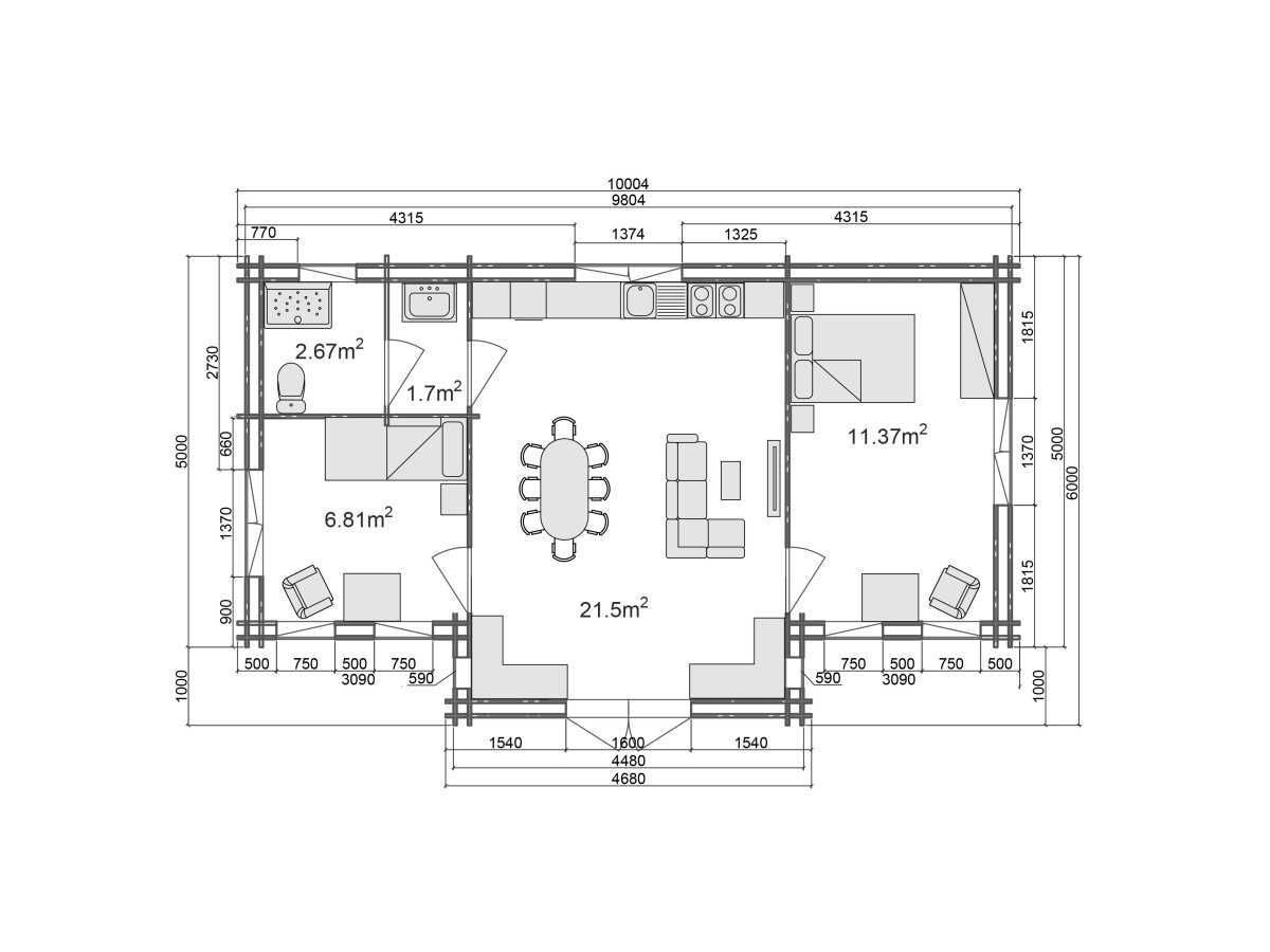Casa de madera en doble pared "FLORIDA TWINSKIN" - 44-50-44 mm