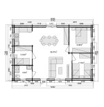 Casa de madera "RADO 72  m2" - 44-50-44mm
