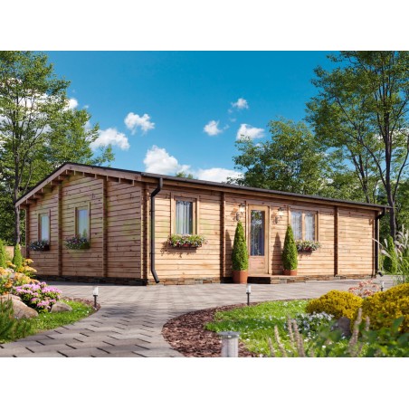 Casa de madera "RADO CTE 74  m2" - 44-140-44 mm