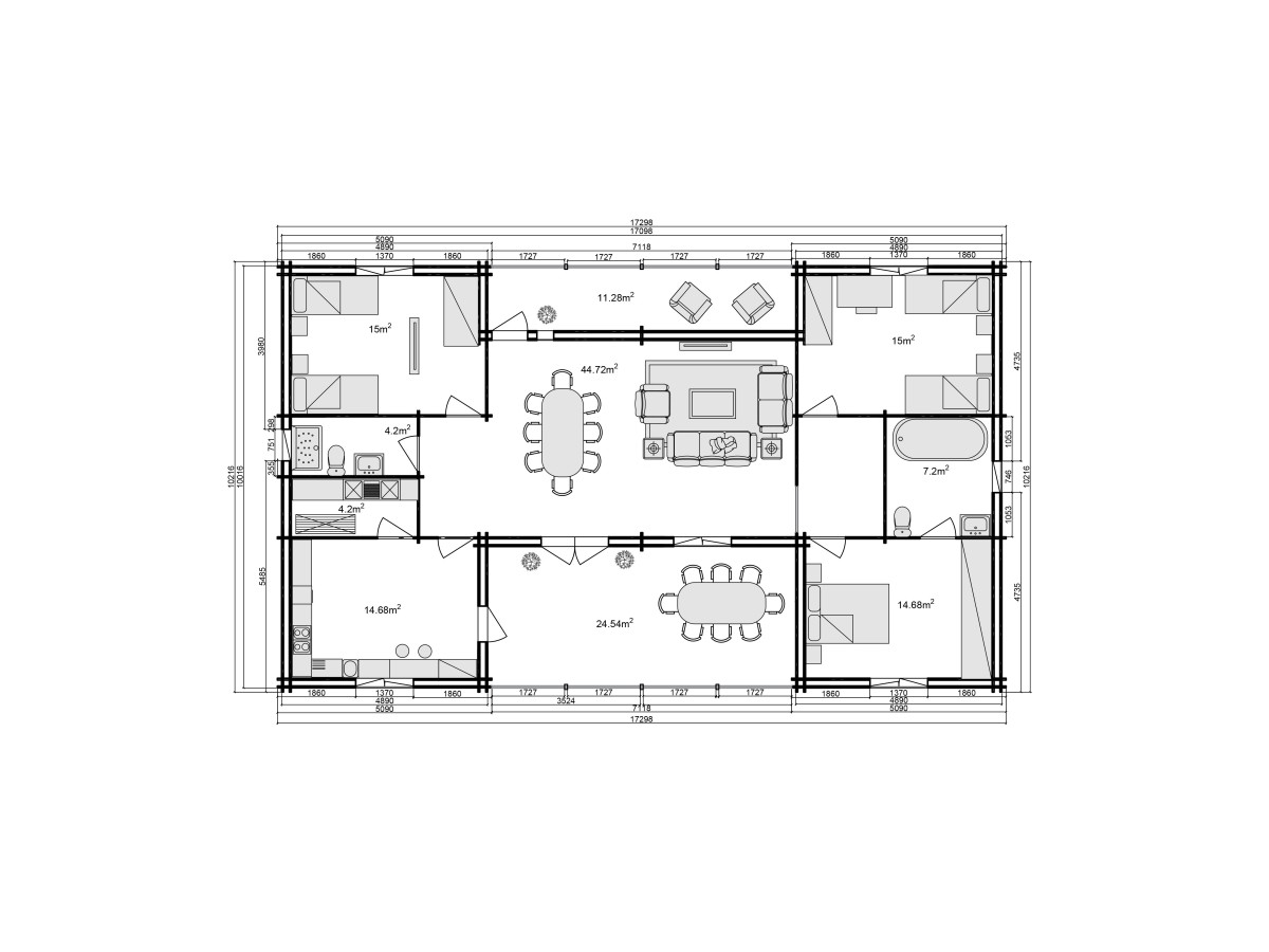 Casas de madeira / Bruno Cte - 44 -140-44 mm