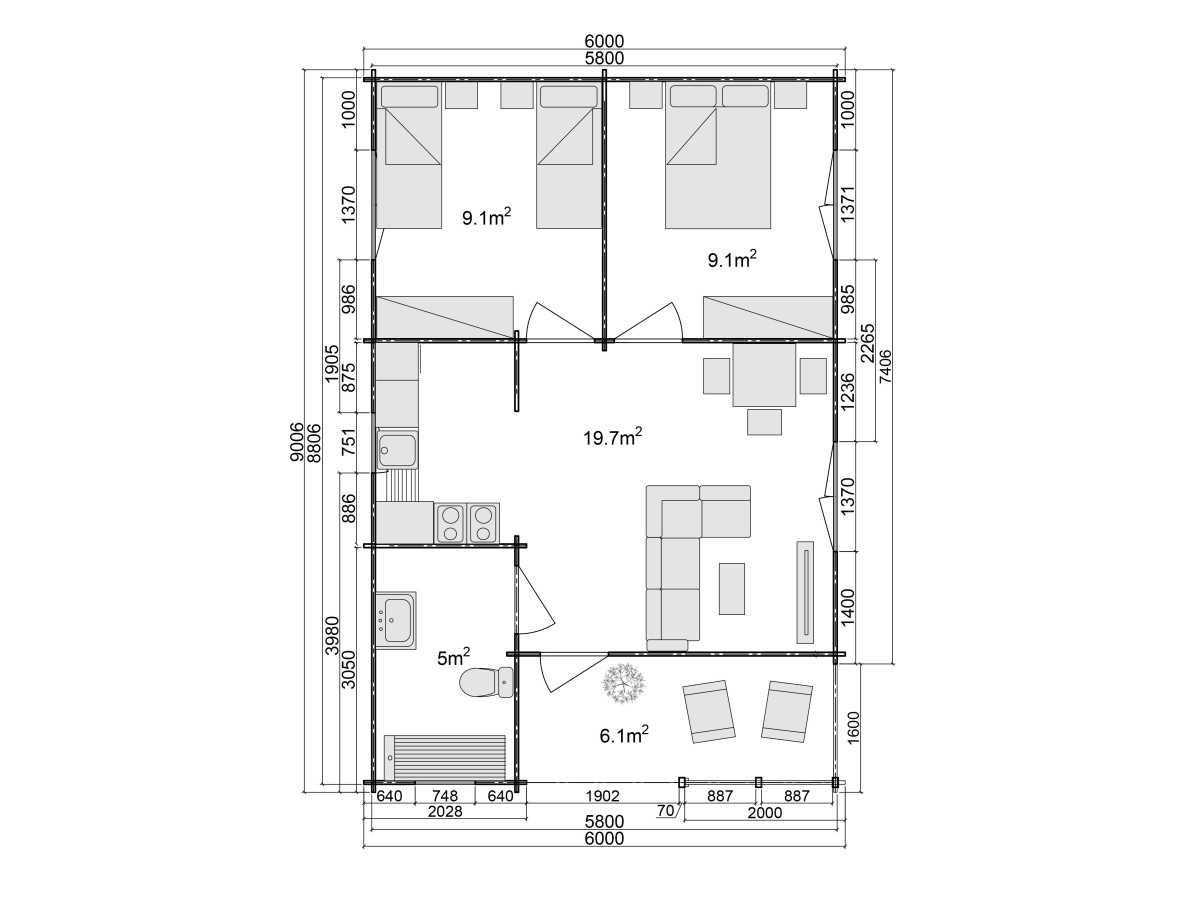 Casas de madeira / Almeria - 70 mm