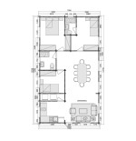 CASA DE MADERA  "SEVILLA " - 44-50-44 mm