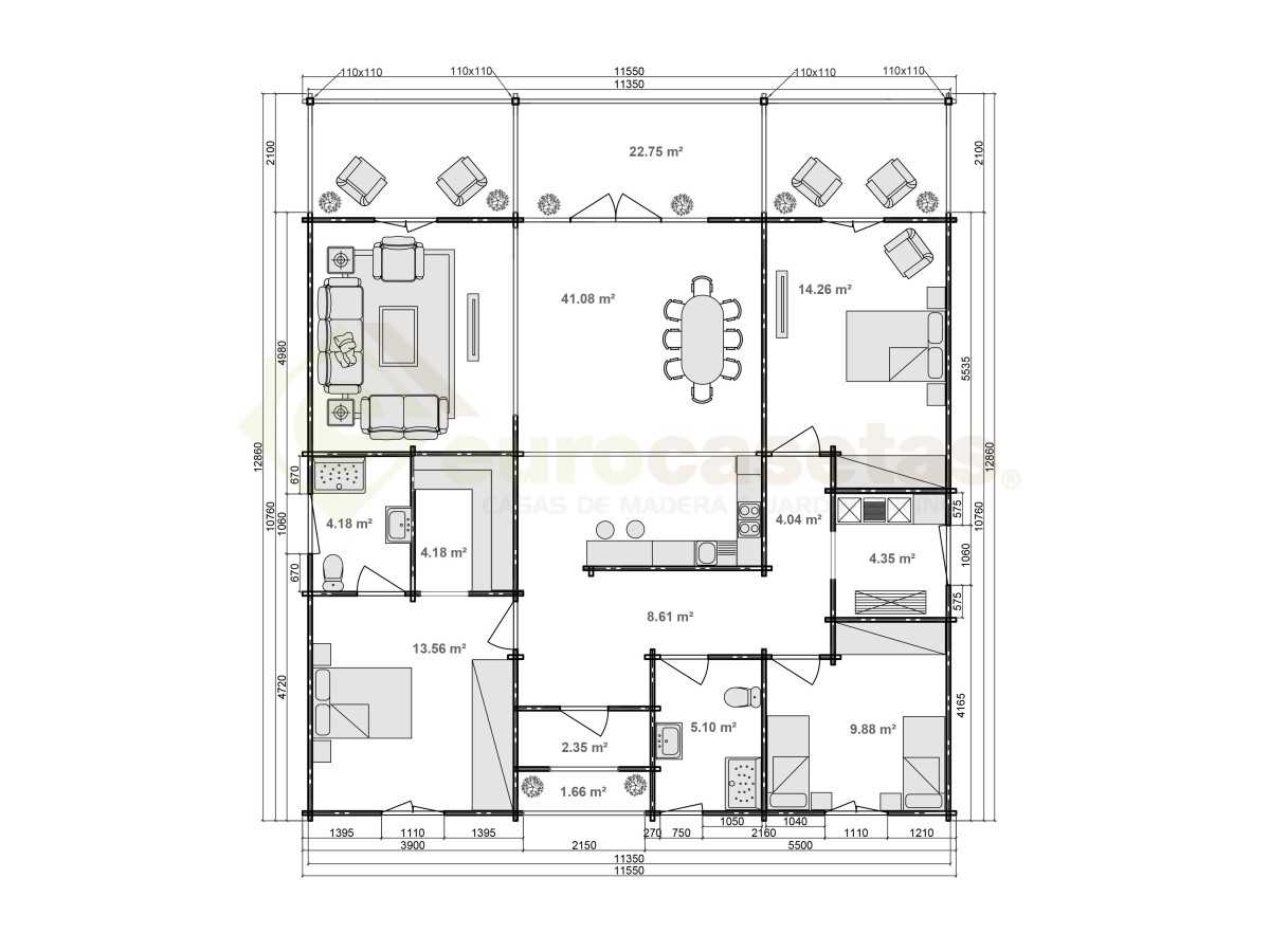 Casas Fusionhouse / Selena 136 m2