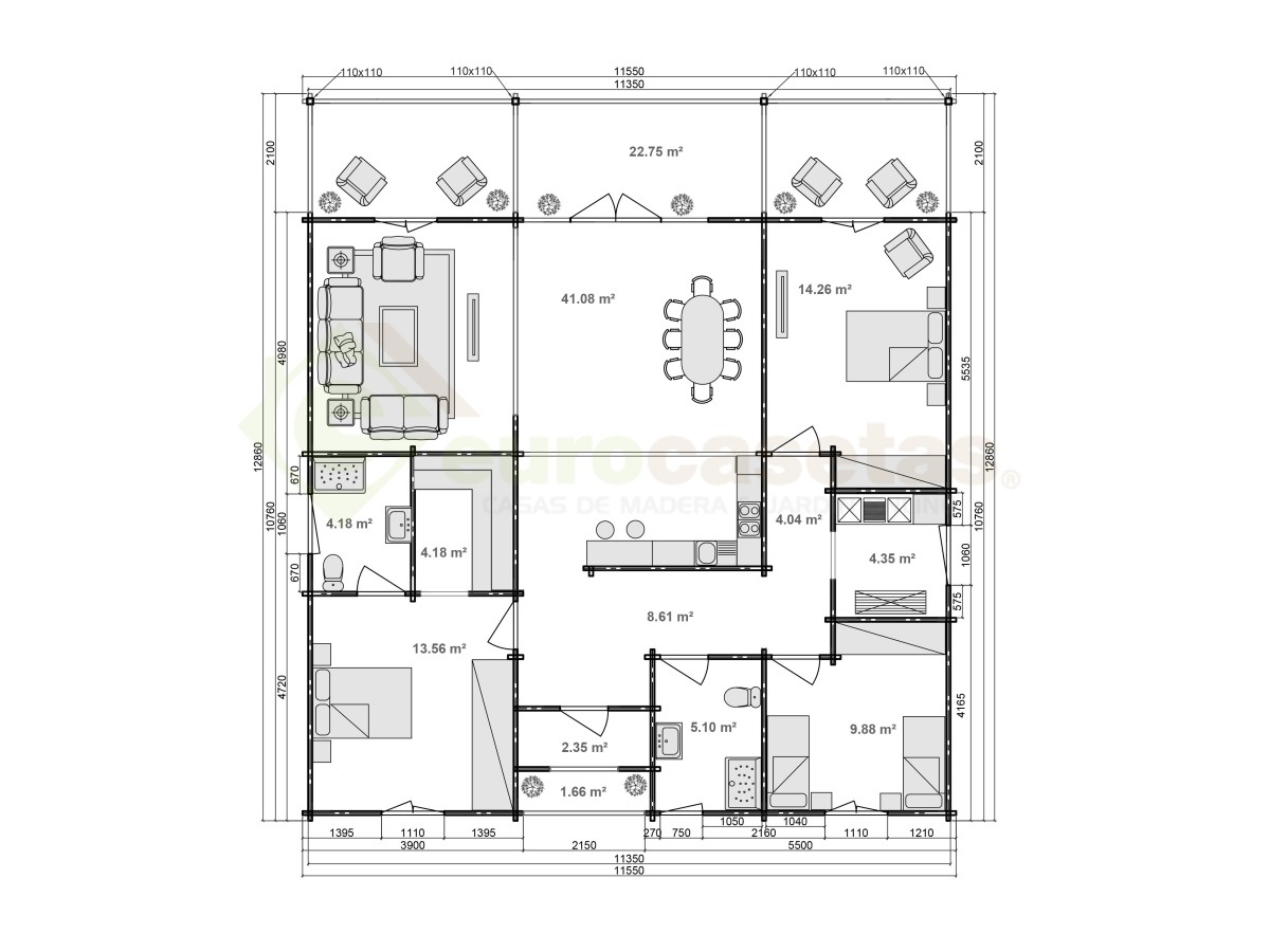 Casas Fusionhouse / Selena 136 m2