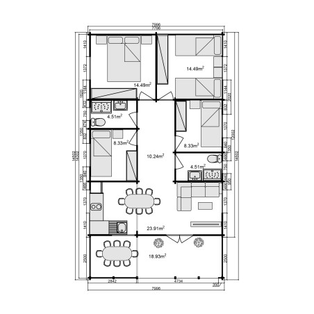 Wooden houses / Ainsa - 44 mm