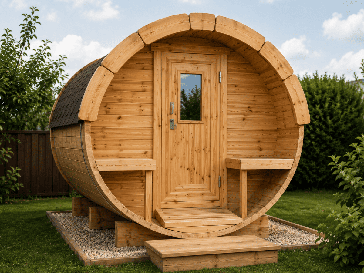 Sauna Barrel 4,0 m Ø 2.27 m