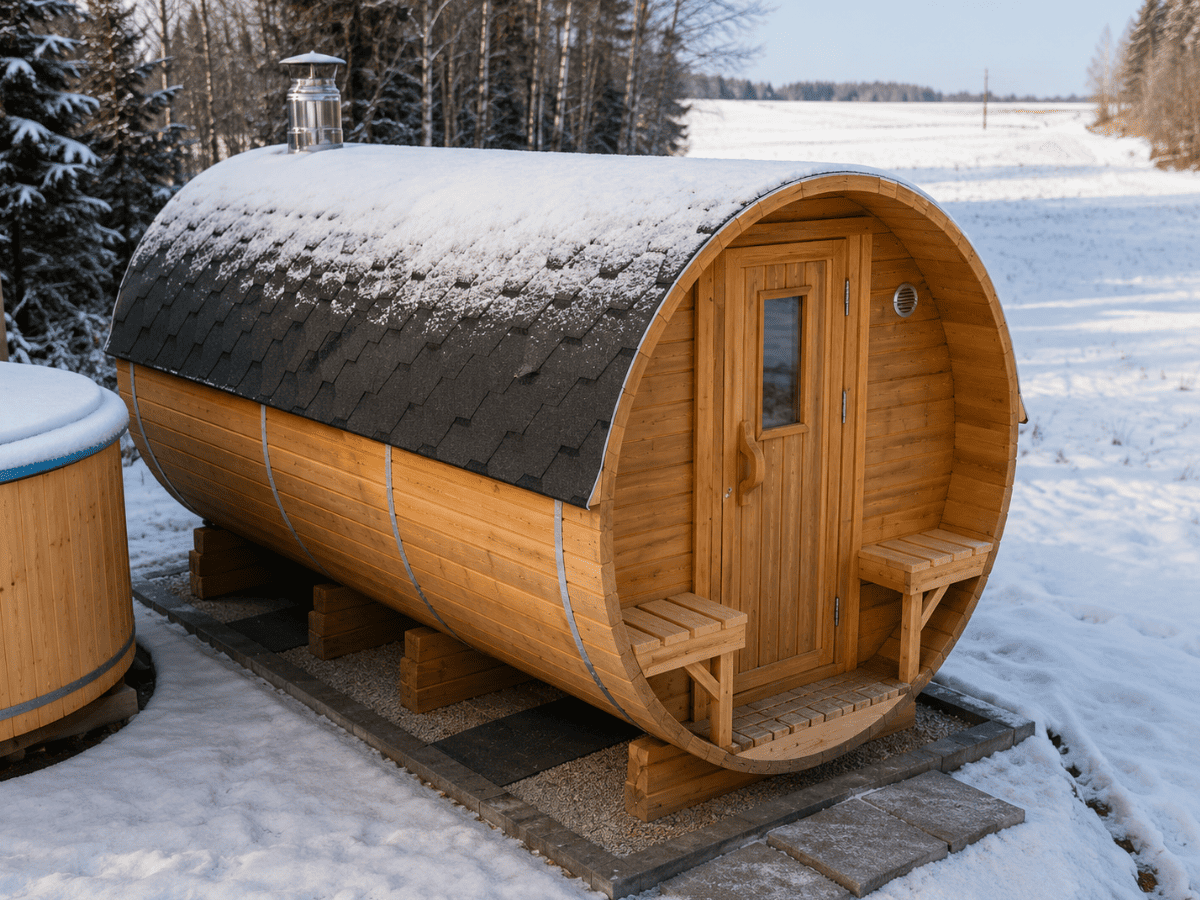 Sauna baril 4,5 m Ø 1,97 m