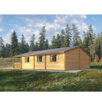 Casa de madera VEGA de 70 m² con gran terraza