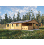 Casa de madera VEGA de 70 m² con gran terraza