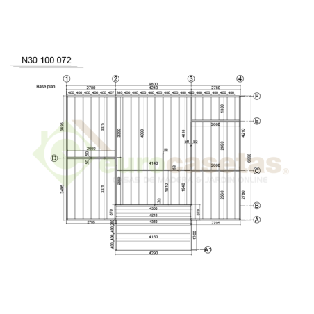 Casa de madera residencial Nova 62 m², 44 mm