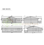 Casa de madera residencial Nova 62 m², 44 mm