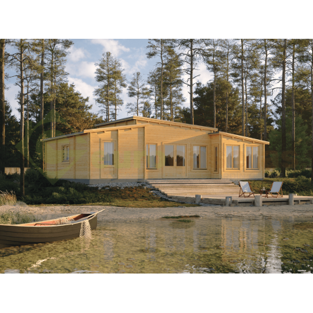 Casa de madera Norda 78 m², 44 mm