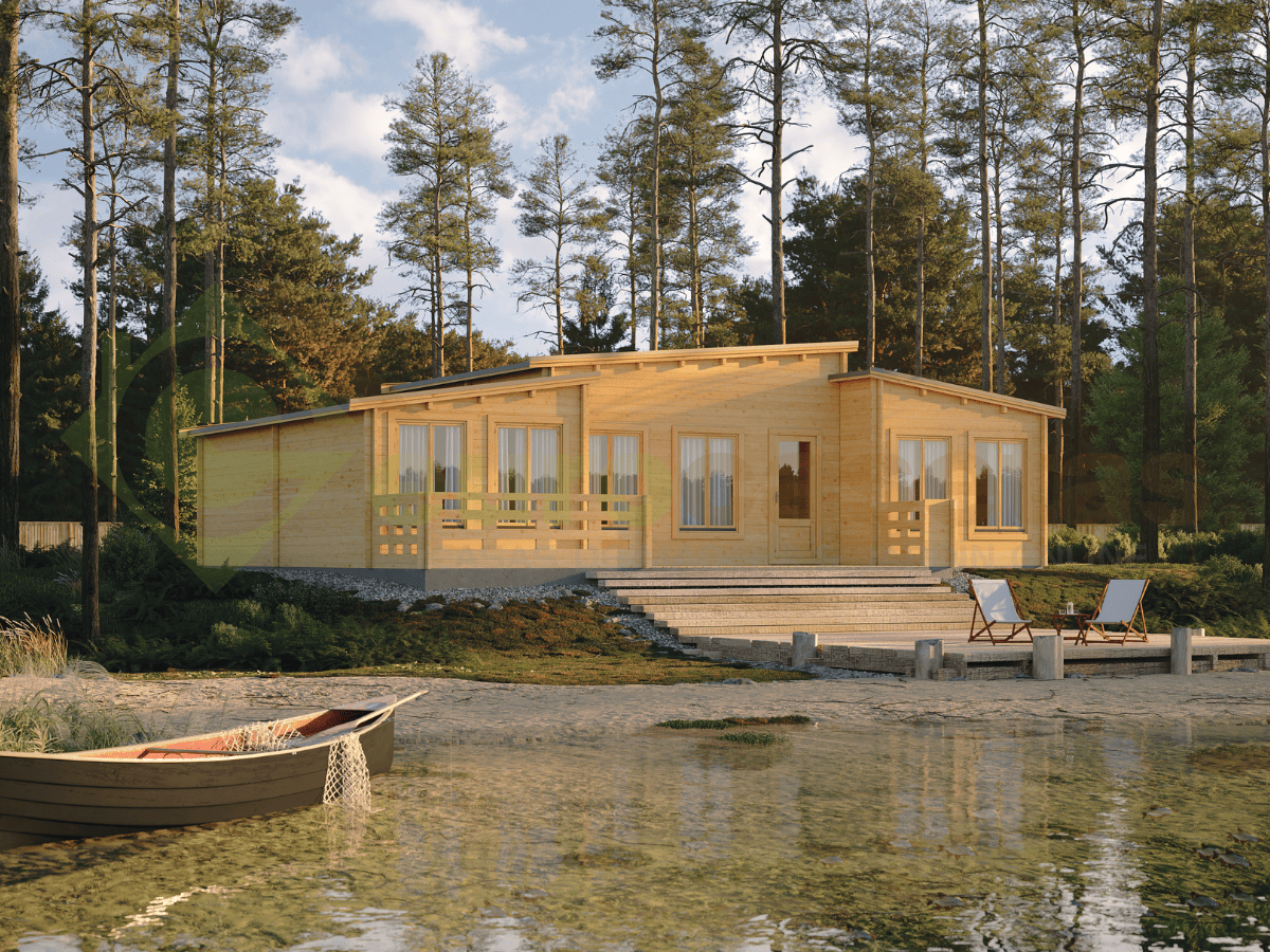 Casa de madera Norda 78 m², 44 mm