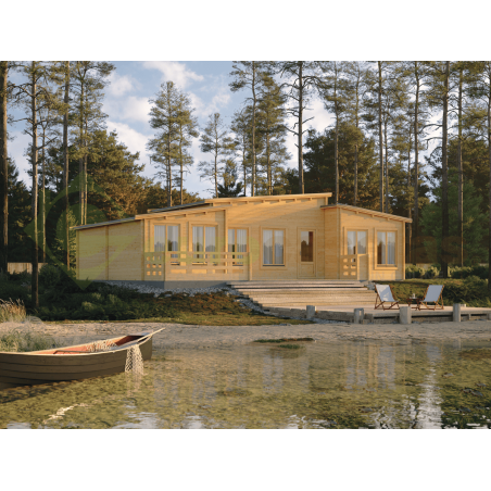 Casa de madera Norda 78 m², 44 mm