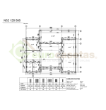 Casa de madera Norda 78 m², 44 mm