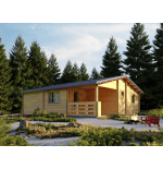 Casa de madera residencial Skala 58 m², 44 mm