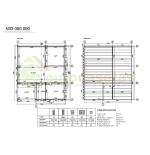 Casa de madera residencial Skala 58 m², 44 mm