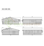 Casa de madera residencial Skala 58 m², 44 mm
