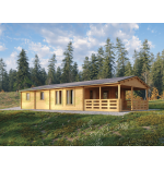 Casa de madera residencial Eira 61 m², 44 mm
