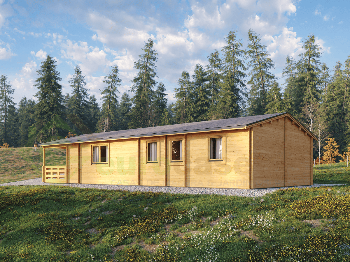 Casa de madera residencial Eira 61 m², 44 mm