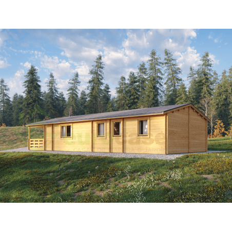 Casa de madera residencial Eira 61 m², 44 mm