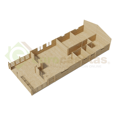 Casa de madera residencial Eira 61 m², 44 mm