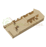Casa de madera residencial Eira 61 m², 44 mm