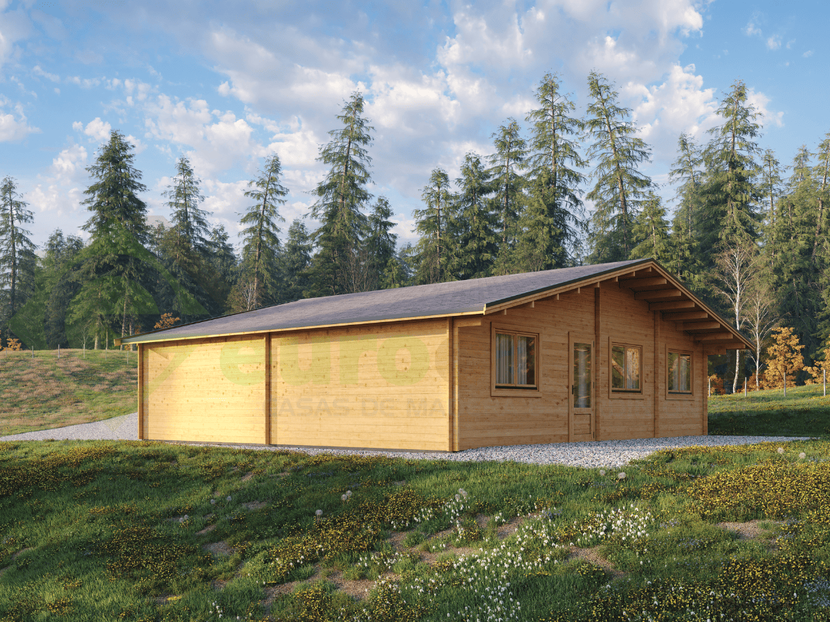 Casa de madera residencial Nara 83 m², 44 mm