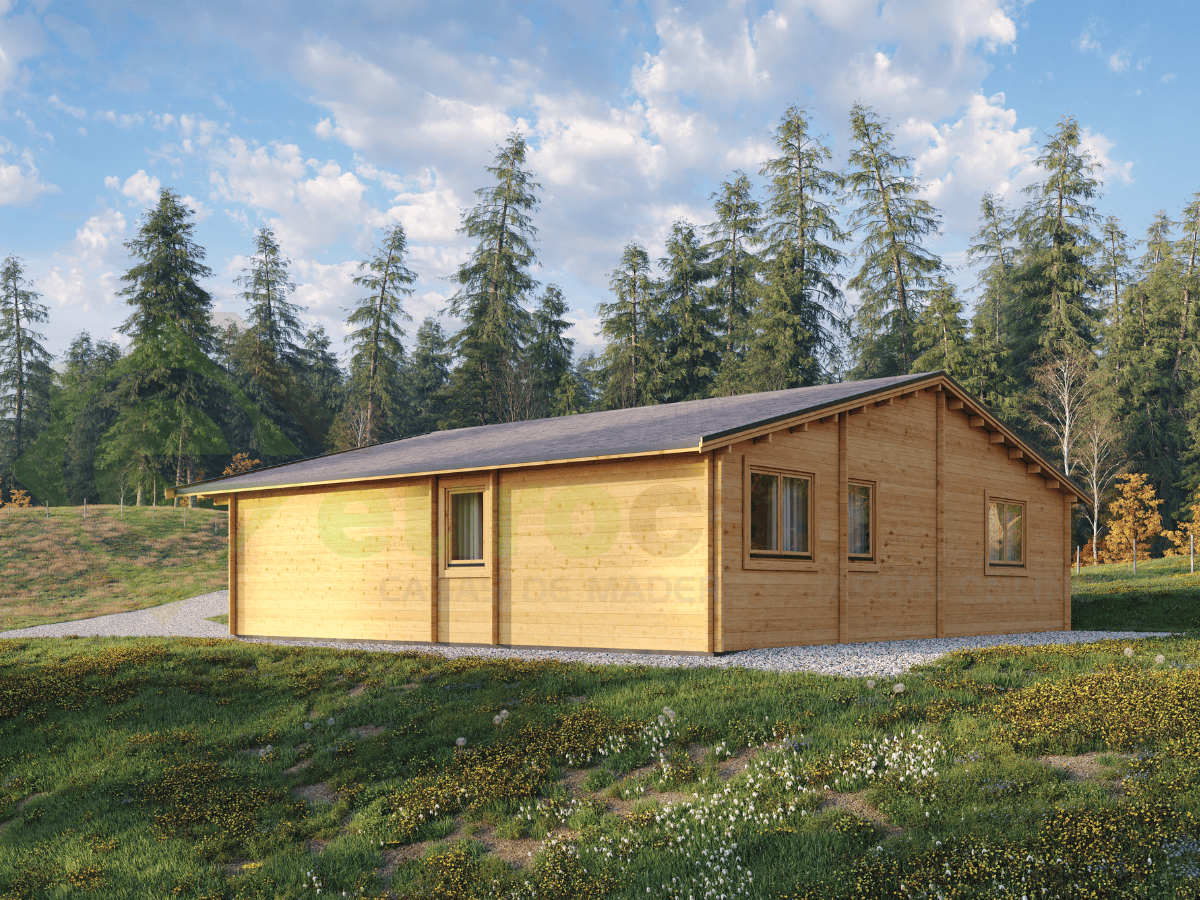 Casa de madera residencial Nara 83 m², 44 mm