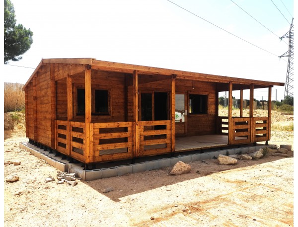 Casa de madera "ALINA", 56m2, 44 mm. Montada en Alicante