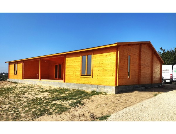 Casa de madera BRUNO , 170 m2 - 44 mm. Instalada en Portugal