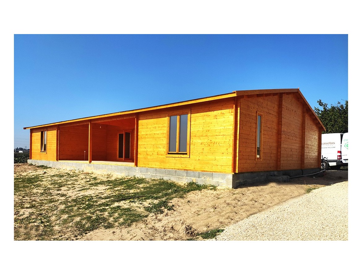 Casa de madera BRUNO , 170 m2 - 44 mm. Instalada en Portugal Casa de madera BRUNO , 170 m2 - 44 mm. Instalada en Portugal