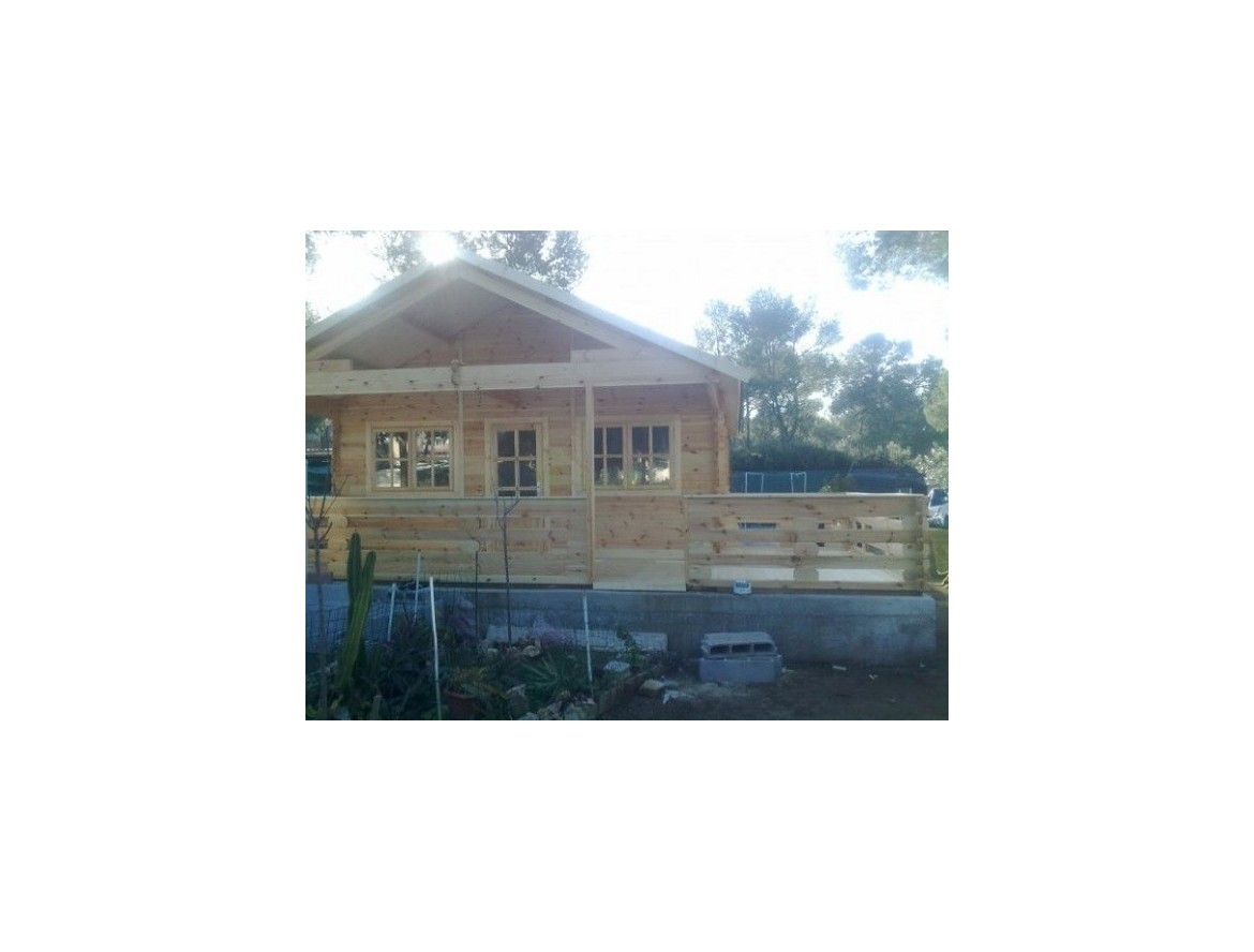 Montaje Casa de madera Asti en Palma de Mallorca 