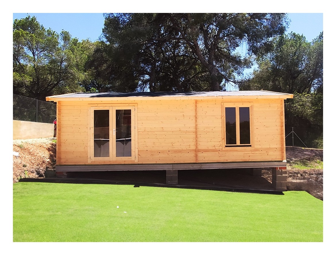 Casa de madera DAIVA 40m², 44mm montada en Valencia