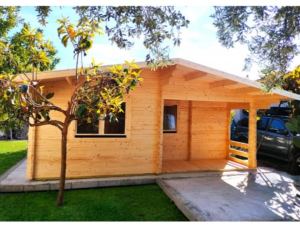 Casa de madera FAY A 36m², 44mm montada en GRANADA 