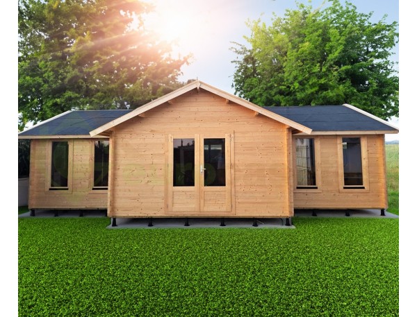 Casa de madera FLORIDA 60m², 44mm montada en LLEIDA Casa de madera FLORIDA 60m², 44mm montada en LLEIDA