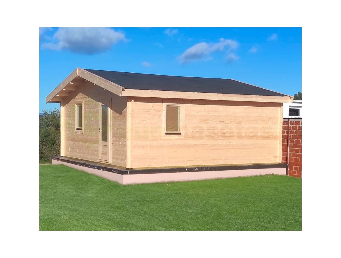 Casa de madera BERTA 36m² 44mm montada en TURÍS