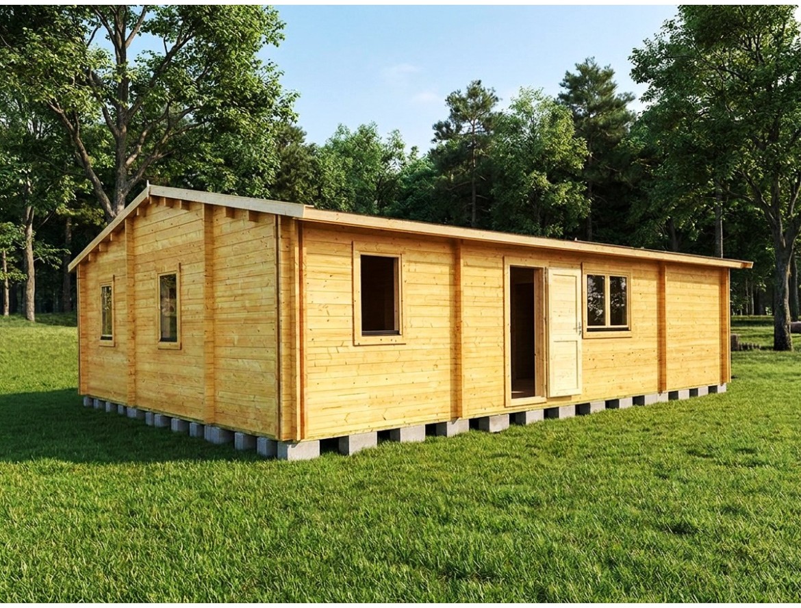 Casa de madera RADO TWINSKIN 72m², 44-50-44mm