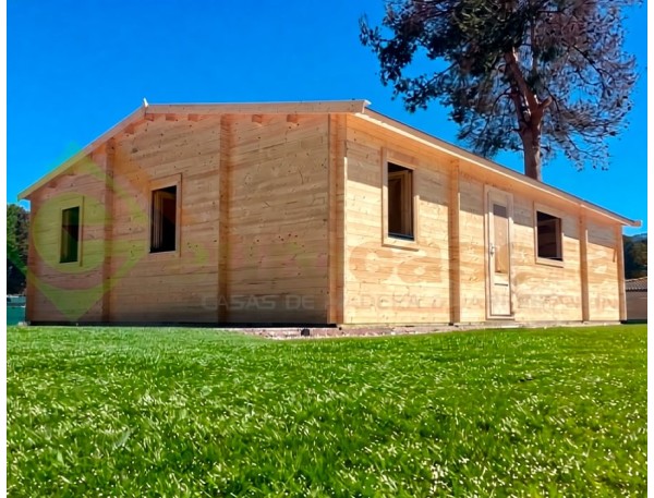 Casa de madera RADO 72m2 44mm montada en TIBI (Alicante)