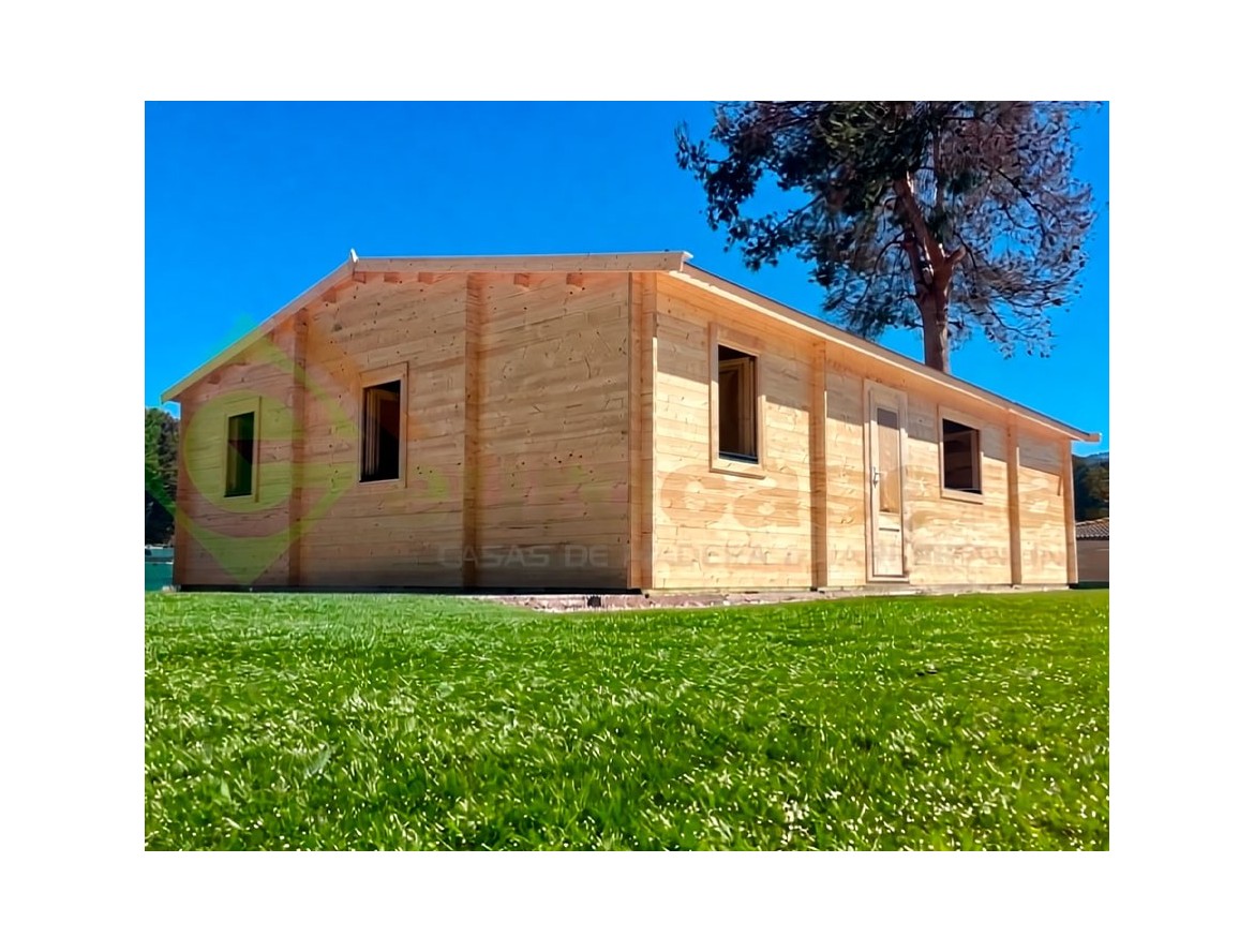 Casa de madera RADO 72m2 44mm montada en TIBI (Alicante)