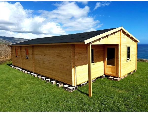 Casa de madera MALLORCA 72m2, 44mm montada en TENERIFE