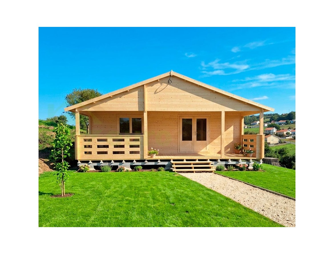 Casa de madera ESTORIL 136m² 44mm montada en PORTUGAL Casa de madera ESTORIL 136m² 44mm montada en PORTUGAL