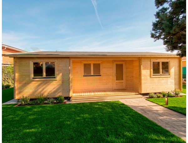 Casa de madera NEREA 72m² 44mm montada en TOLEDO