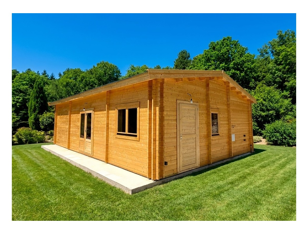 Casa de madera RADO CTE 74m2, 44-140-44mm montada en EL CATLLAR, TARRAGONA